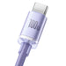 Baseus Crystal Shine cable USB to USB-C 100W 2m (purple) - USB to USB-C<<<USB cables<<<GSM