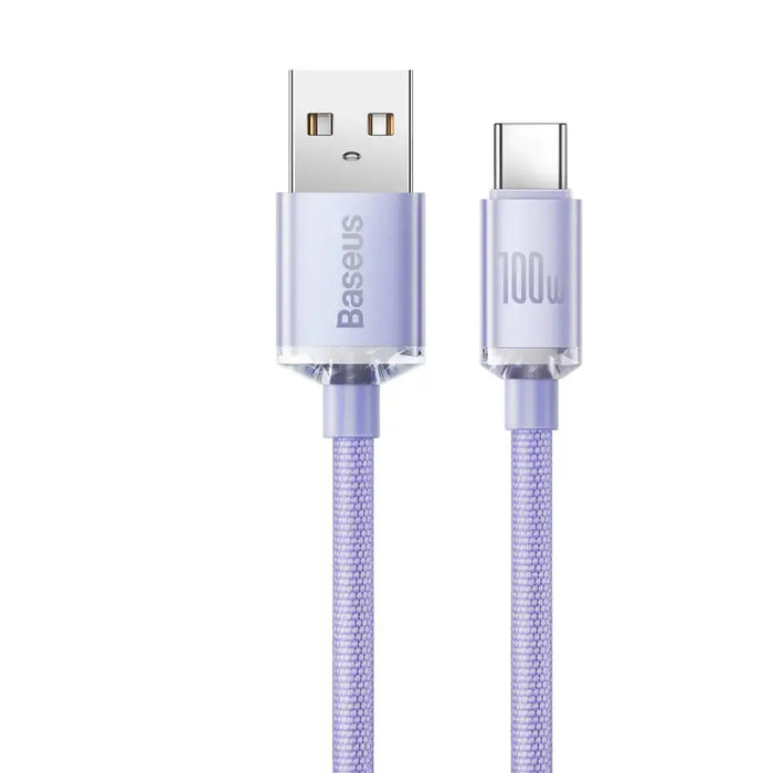 Baseus Crystal Shine cable USB to USB-C 100W 2m (purple) - USB to USB-C<<<USB cables<<<GSM