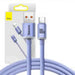 Baseus Crystal Shine cable USB to USB-C 5A 1.2m (purple) - USB to USB-C<<<USB cables<<<GSM