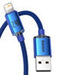 Baseus Crystal Shine cable USB to Lightning 2.4A 1.2m (blue) - USB to Lightning<<<USB cables<<<GSM