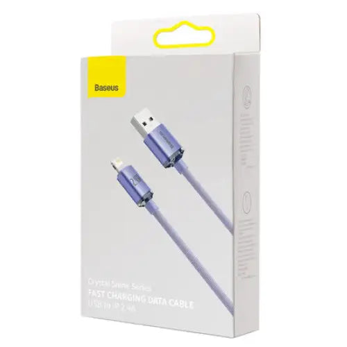 Baseus Crystal Shine cable USB to Lightning 2.4A 1.2m (purple) - USB to Lightning<<<USB cables<<<GSM