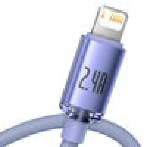 Baseus Crystal Shine cable USB to Lightning 2.4A 1.2m (purple) - USB to Lightning<<<USB cables<<<GSM