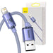 Baseus Crystal Shine cable USB to Lightning 2.4A 2m (purple) - USB to Lightning<<<USB cables<<<GSM