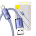 Baseus Crystal Shine cable USB to Lightning 2.4A 2m (purple) - USB to Lightning<<<USB cables<<<GSM