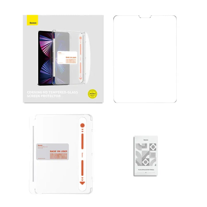 Baseus Crystal tempered glass for iPad 10.2’’ (2019/2020/2021) / iPad Air 3 10.5’’ + mounting kit - transparent - Cell