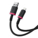 Baseus Dura Type A to IP 2.4A fast charging cable Black Red - USB cablesAKG-KAB<<<GSM accessoriesAKG<<<ActionPL