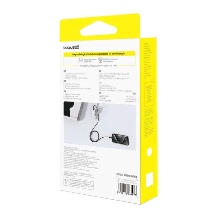 Baseus Dura Type C to Type C 100 W fast charging cable 2 m Black Red - USB cablesAKG-KAB<<<GSM accessoriesAKG<<<ActionPL