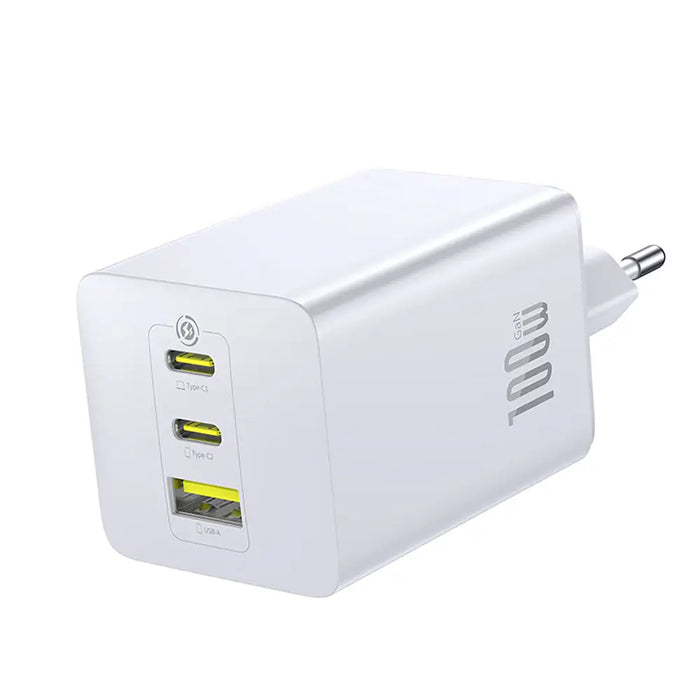 Baseus EnerFill FE11 2 x USB-C / USB-A 100W Wall Charger - White - Cell phone USB charger<<<HurtelXML
