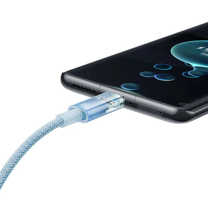 Baseus Explorer 100W USB-C - USB-C Cable with Intelligent Temperature Sensor 2m - Blue - Cell phone cables<<<HurtelXML