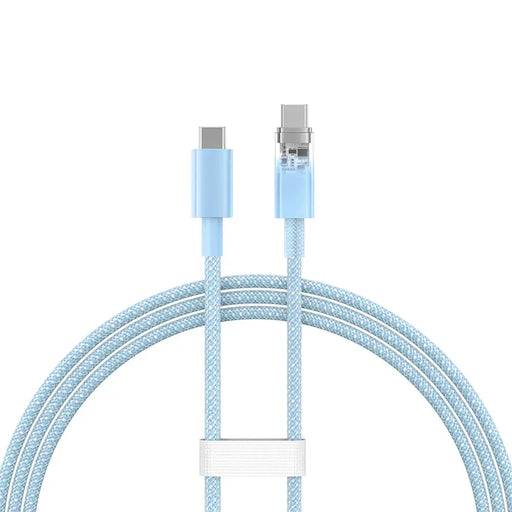 Baseus Explorer 100W USB-C - USB-C Cable with Intelligent Temperature Sensor 1m - Blue - Cell phone cables<<<HurtelXML