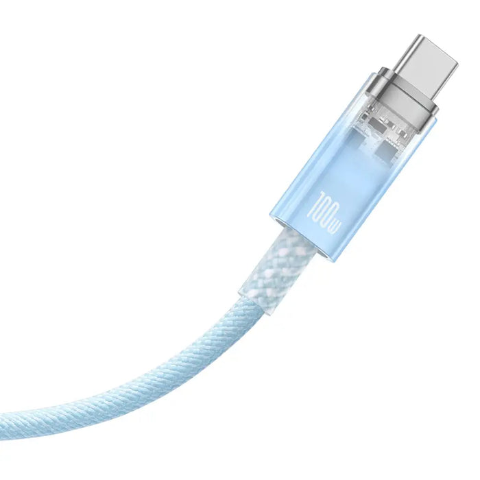 Baseus Explorer 100W USB-C - USB-C Cable with Intelligent Temperature Sensor 1m - Blue - Cell phone cables<<<HurtelXML