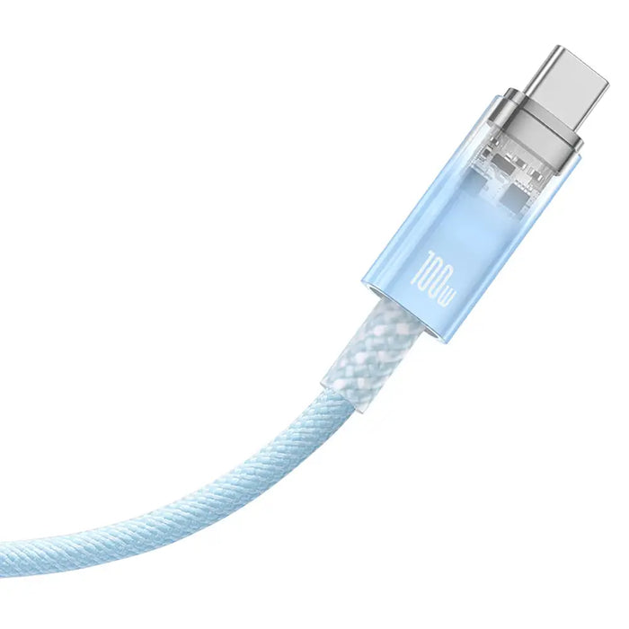 Baseus Explorer 100W USB-C - USB-C Cable with Intelligent Temperature Sensor 2m - Blue - Cell phone cables<<<HurtelXML