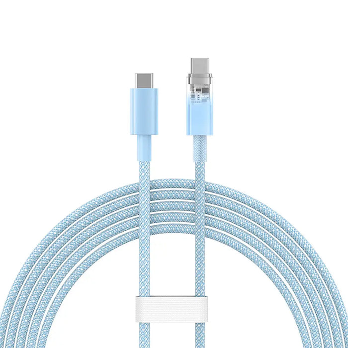 Baseus Explorer 100W USB-C - USB-C Cable with Intelligent Temperature Sensor 2m - Blue - Cell phone cables<<<HurtelXML