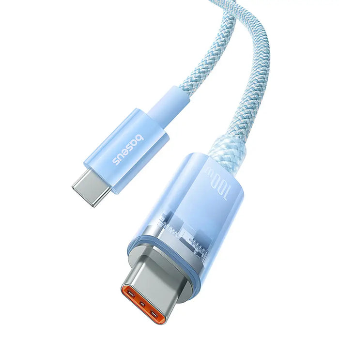 Baseus Explorer 100W USB-C - USB-C Cable with Intelligent Temperature Sensor 2m - Blue - Cell phone cables<<<HurtelXML