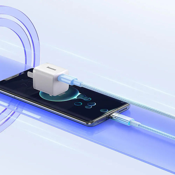 Baseus Explorer 100W USB-C - USB-C Cable with Intelligent Temperature Sensor 2m - Blue - Cell phone cables<<<HurtelXML