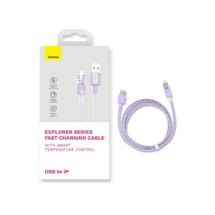 Baseus Explorer Series cable USB - Lightning 2.4A 2 m white (CATS010102) - Cell phone cables<<<HurtelXML