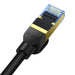 Baseus fast internet cable RJ45 cat.7 10Gbps 0.5m braided black - Network cables<<<HurtelXML
