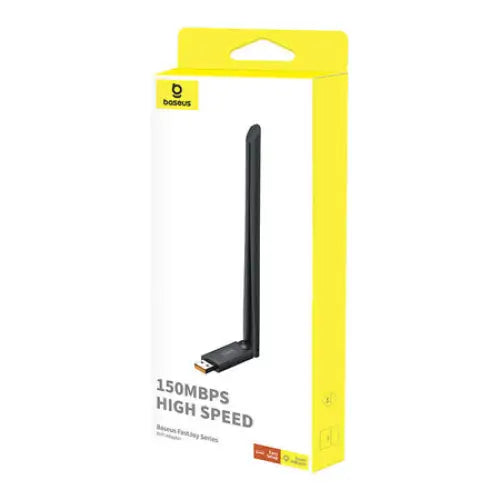 Baseus FastJoy adapter Wi-Fi with antenna 150Mbps (black) - Adapters connectors and converters<<<IT