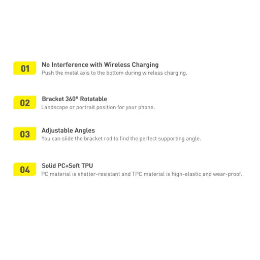 Baseus folding stand with magnetic holder white (LUXZ010002)