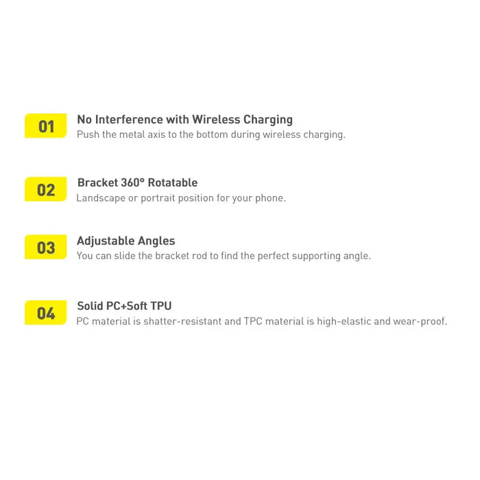 Baseus folding stand with magnetic holder white (LUXZ010002)