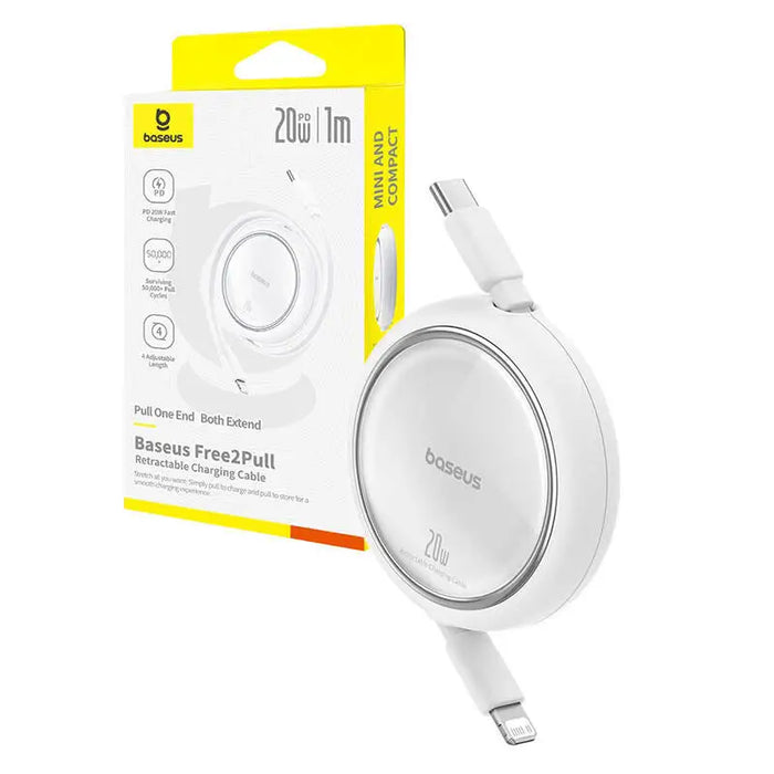 Baseus Free2Pull Cable USB-C to iP 20W (white) - USB-C to USB-C<<<USB cables<<<GSM Accessories<<<InnproXML&&&Cell phone