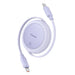 Baseus Free2Pull Mini USB-C to USB-C 60W USB cable 1m (purple) - USB-C to USB-C<<<USB cables<<<GSM