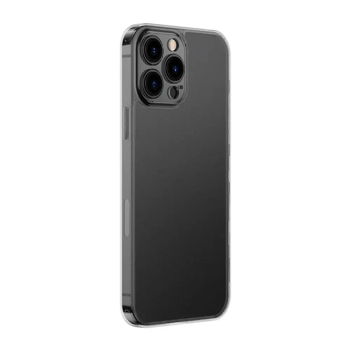 Baseus Frosted Glass Case Cover for iPhone 13 Pro Hard Cover with Gel Frame black (ARWS000401) - Cell phone cases