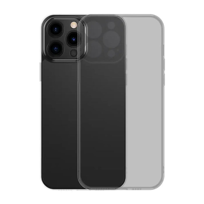 Baseus Frosted Glass Case Cover for iPhone 13 Pro Max Hard Cover with Gel Frame black (ARWS001101) - Cell phone cases