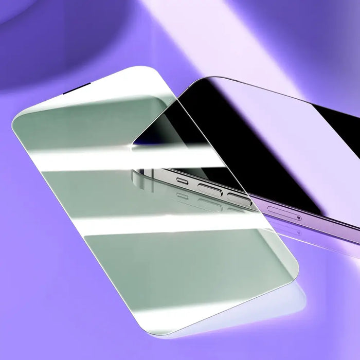 Baseus Full Screen Tempered Glass for iPhone 14 Pro Max with Anti Blue Light Filter and 0.3mm Speaker Cover + Mounting