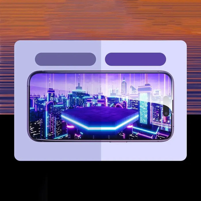 Baseus Full Screen Tempered Glass for iPhone 14 Pro Max with Anti Blue Light Filter and 0.3mm Speaker Cover + Mounting