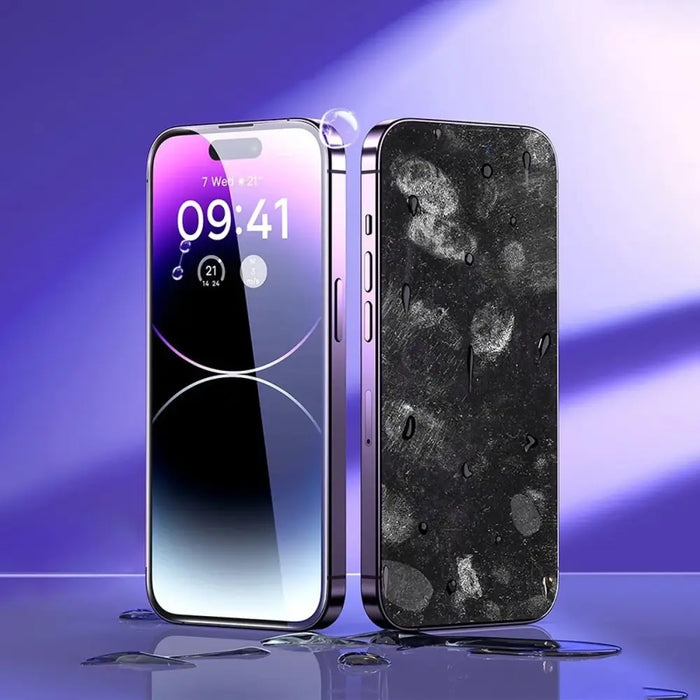 Baseus Full Screen Tempered Glass for iPhone 14 Pro Max with Anti Blue Light Filter and 0.3mm Speaker Cover + Mounting