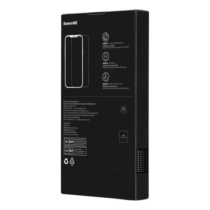 Baseus Full Screen Tempered Glass for iPhone 14 Pro Max with Anti Blue Light Filter and 0.3mm Speaker Cover + Mounting