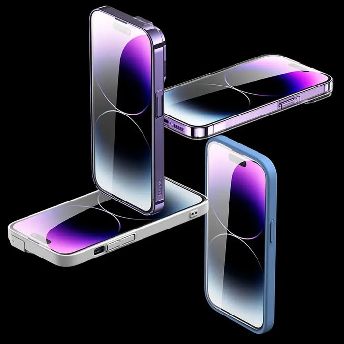 Baseus Full Screen Tempered Glass for iPhone 14 Pro Max with Speaker Cover 0.3mm + Mounting Frame - Cell phone tempered