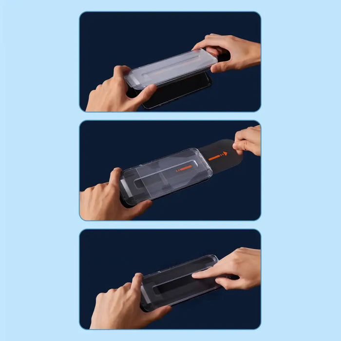 Baseus Full Screen Tempered Glass for iPhone 14 Pro Max with Speaker Cover 0.4mm + Mounting Kit - Cell phone tempered