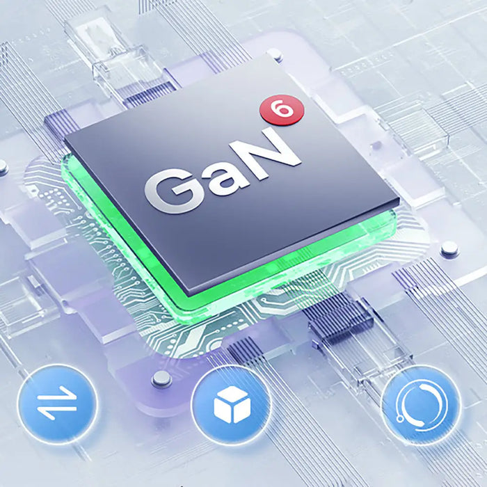 Baseus GaN6 Pro Charger 65W 2 x USB-C 2 x USB-A with Black USB-C Cable 100W 1m - Black - Cell phone USB