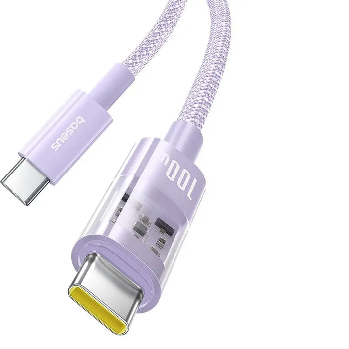 Baseus Gem USB C to USB C fast charging cable 1 m 100 W Purple - USB cablesAKG-KAB<<<GSM accessoriesAKG<<<ActionPL