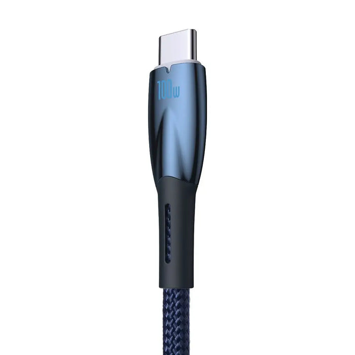 Baseus Glimmer Series fast charging cable USB-A - USB-C 100W 480Mbps 1m blue - Cell phone cables<<<HurtelXML