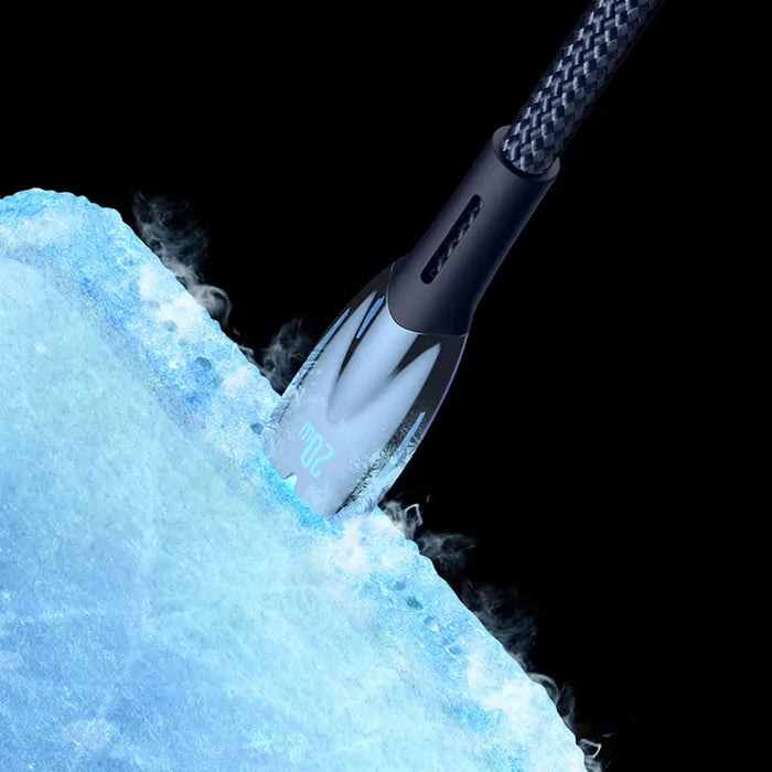 Baseus Glimmer Series fast charging cable USB-A - USB-C 100W 480Mbps 1m white - Cell phone cables<<<HurtelXML