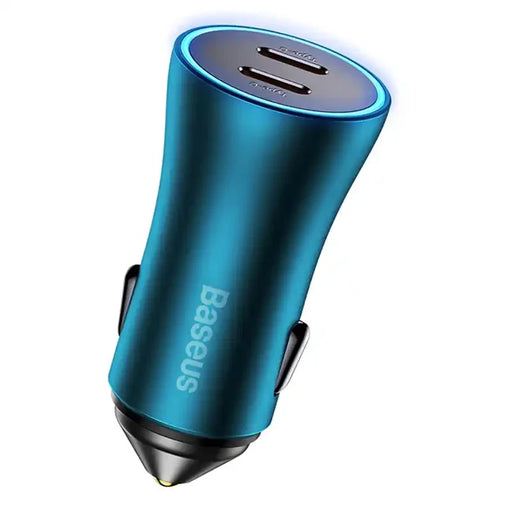 Baseus Golden Contactor Pro car charger 2x USB-C 40W (blue) - Car chargers<<<Chargers<<<GSM