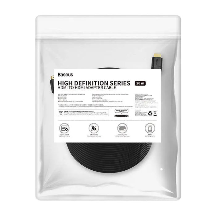 Baseus HDMI cable 1080p@60Hz 20m (black) - Video cables<<<Cables<<<IT Accessories<<<InnproXML&&&Kable
