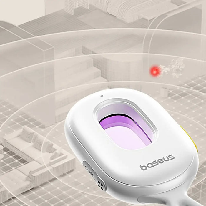 Baseus Heyo Series II Hidden Camera Detector with Alarm and Mini Flashlight + Baseus Simple USB-A - USB-C Cable - White