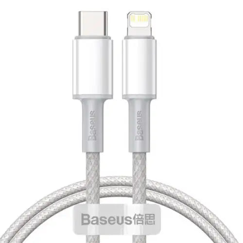 Baseus High Density Braided Cable Type-C to Lightning PD 20W 1m (white) - USB-C to Lightning<<<USB cables<<<GSM