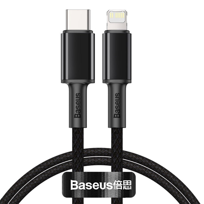 Baseus High Density Braided Cable Type-C to Lightning PD 20W 1m (Black) - USB-C to Lightning<<<USB cables<<<GSM