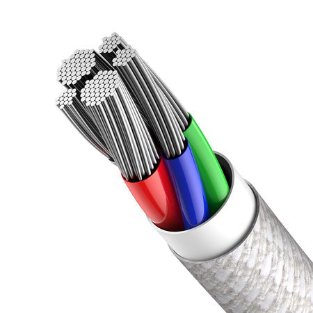 Baseus High Density Braided Cable Type-C to Lightning PD 20W 1m (white) - USB-C to Lightning<<<USB cables<<<GSM