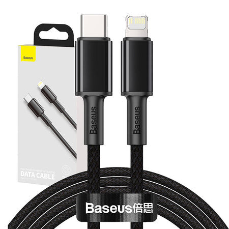 Baseus High Density Braided Cable Type-C to Lightning PD 20W 2m (Black) - USB-C to Lightning<<<USB cables<<<GSM