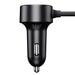 Baseus High Efficiency Pro 2x cigarette lighter socket adapter with USB-A USB-C 30W charger - black - Cell phone USB