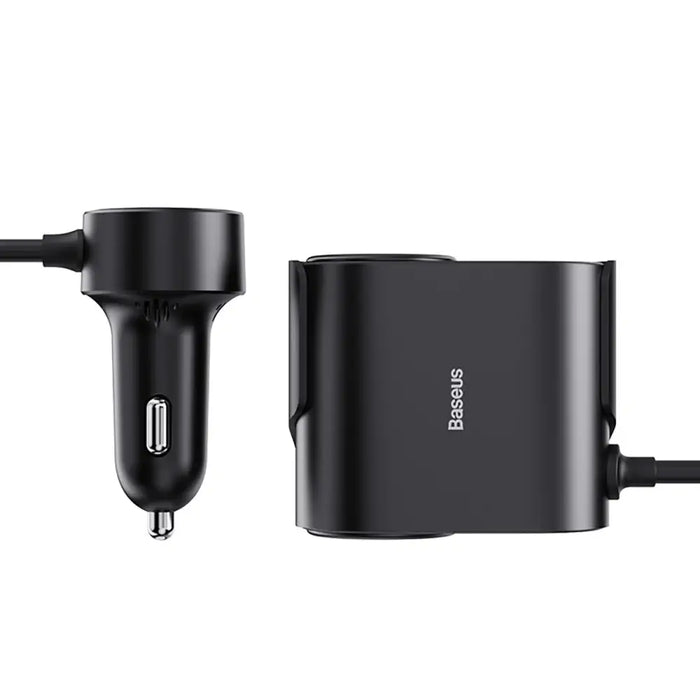 Baseus High Efficiency Pro 2x cigarette lighter socket adapter with USB-A USB-C 30W charger - black - Cell phone USB