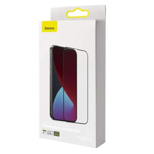 Baseus iPhone 12 mini 0.25 mm Full-screen full-glass Tempered Glass (2pcs) Black (SGAPIPH54N-KC01) - iPhone 12