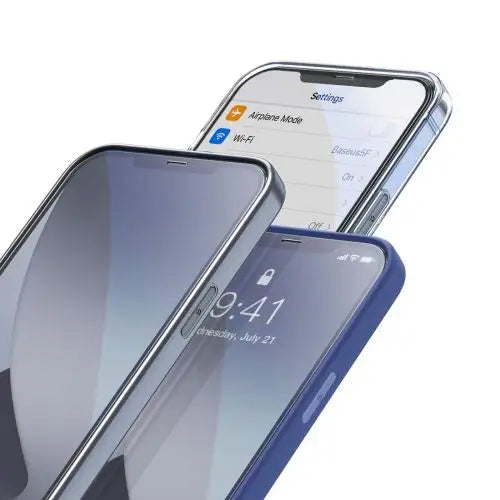 Baseus iPhone 12 mini 0.25 mm Full-screen full-glass Tempered Glass (2pcs) Black (SGAPIPH54N-KC01) - iPhone 12