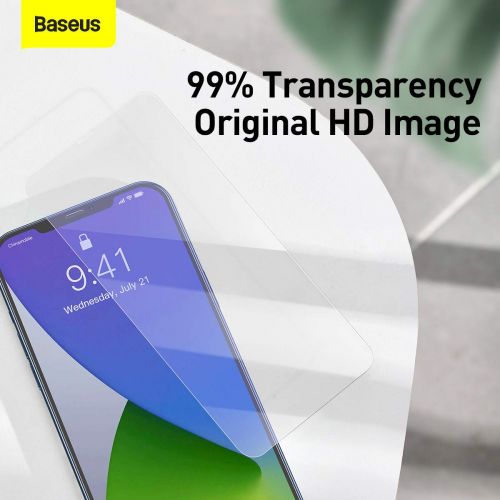 Baseus iPhone 12 Pro Max 0.3 mm Full-glass Tempered Glass (2pcs) White (SGAPIPH67N-LS02) - iPhone 12 Pro